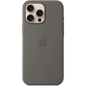 Apple iPhone 16 Pro Max Silicone Case with MagSafe, Stone Gray