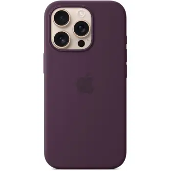 Apple iPhone 16 Pro Silicone Case with MagSafe, Plum