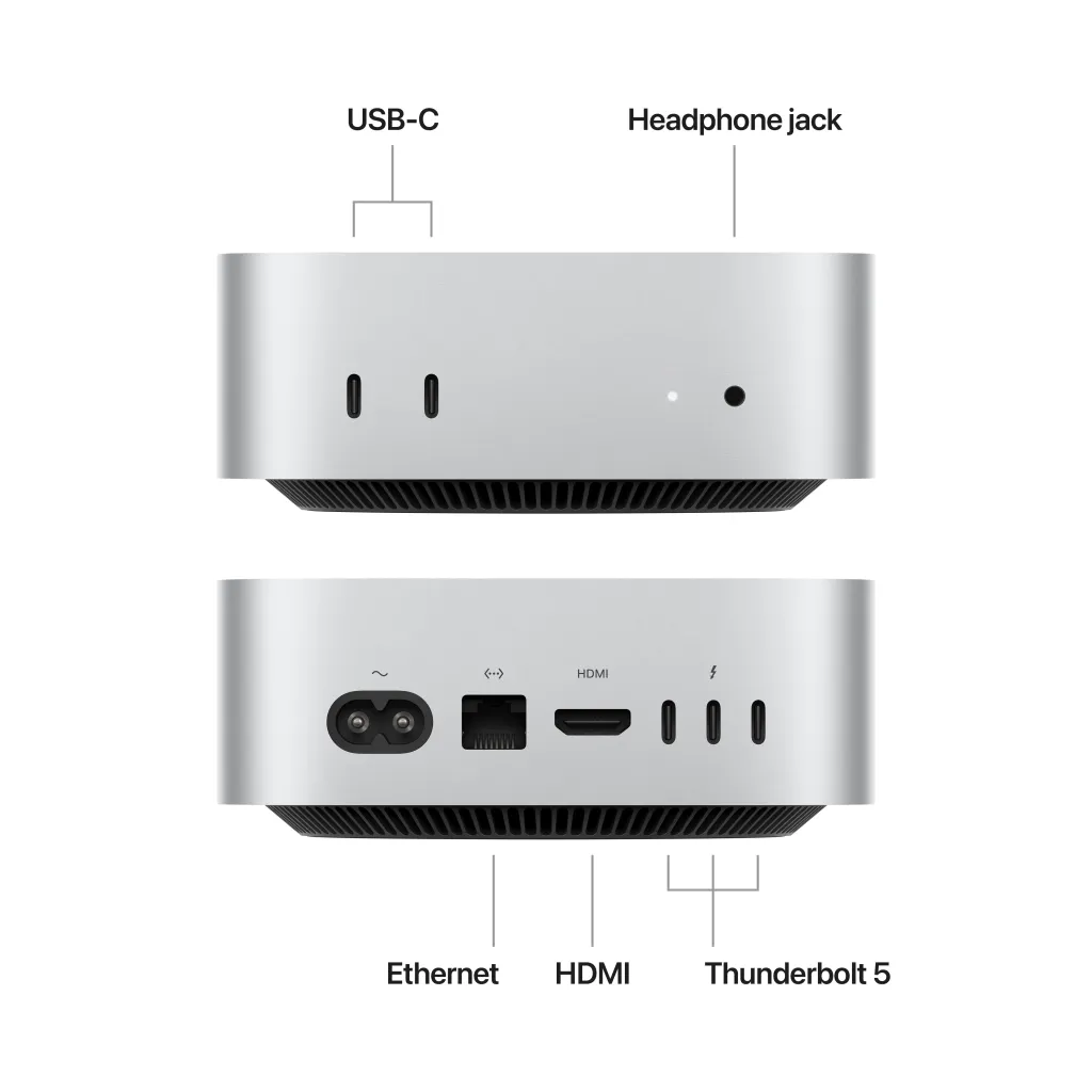 Apple Mac Mini, M4 Pro 12‑core, 24GB, 512GB SSD, 16‑core GPU, Silver - 2