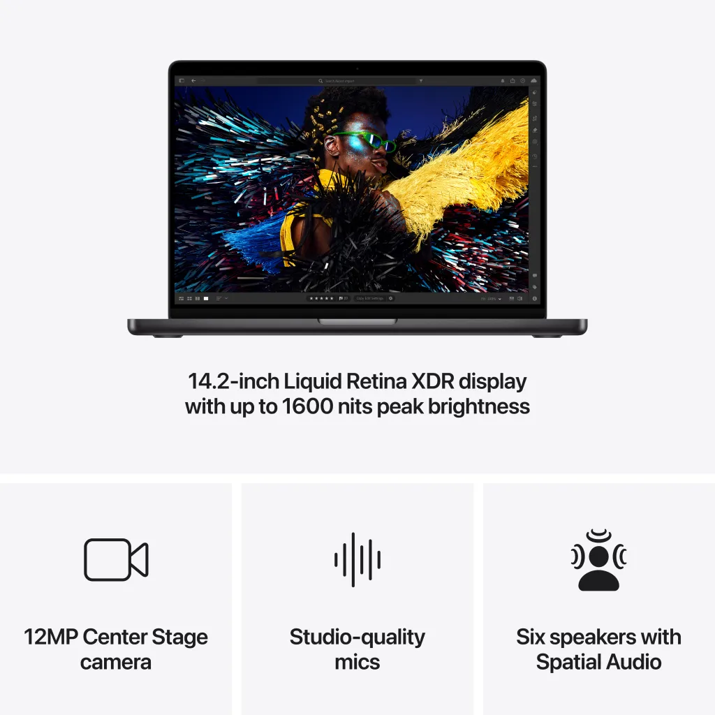Apple MacBook Pro 14", M4 Pro 14‑core, 24GB, 1TB SSD, 20‑core GPU, Space Black - 6