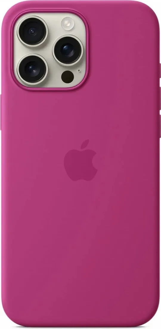 Apple iPhone 16 Pro Max Silicone Case with MagSafe, Fuchsia (Seasonal) - 3