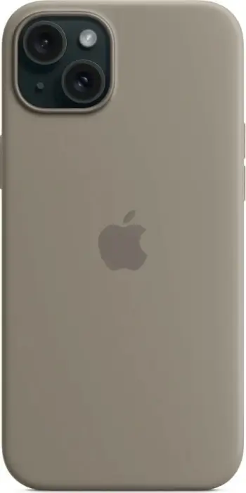 Mbështjellës Apple iPhone 15 Plus Silicone Case me MagSafe, 6.7", Clay, gri