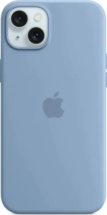 Mbështjellës Apple për iPhone 15 Plus, silikon, MagSafe, 6.7 inch, kaltër