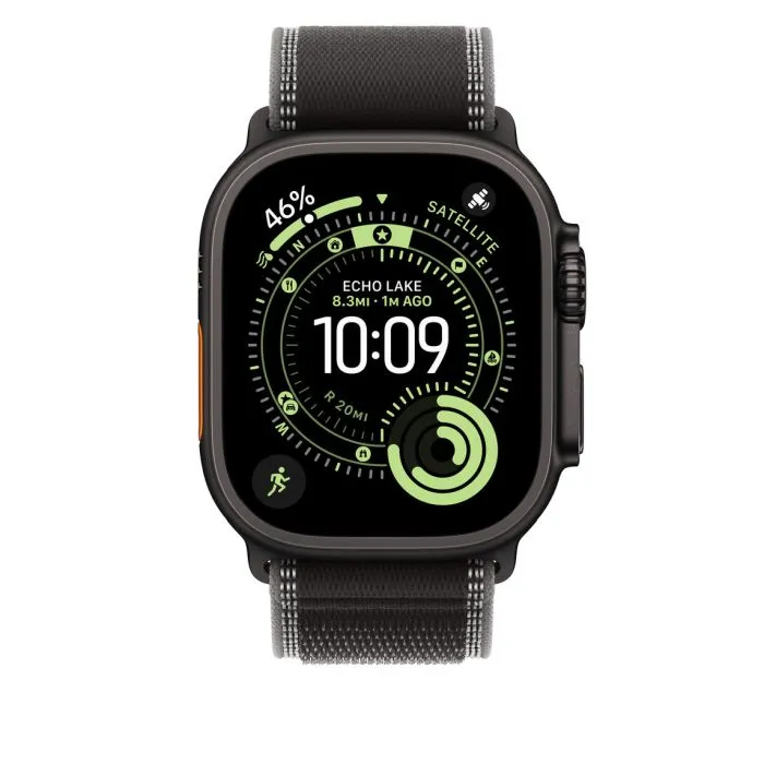 Apple Watch 49mm Loop, Black/Charcoal Trail Loop, M/L, Black Titanium Finish - 3