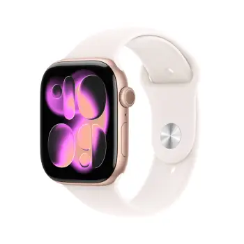 Apple Watch Series 11 GPS 46mm Rose Gold Aluminium Case with Light Blush Sport Band, M/L