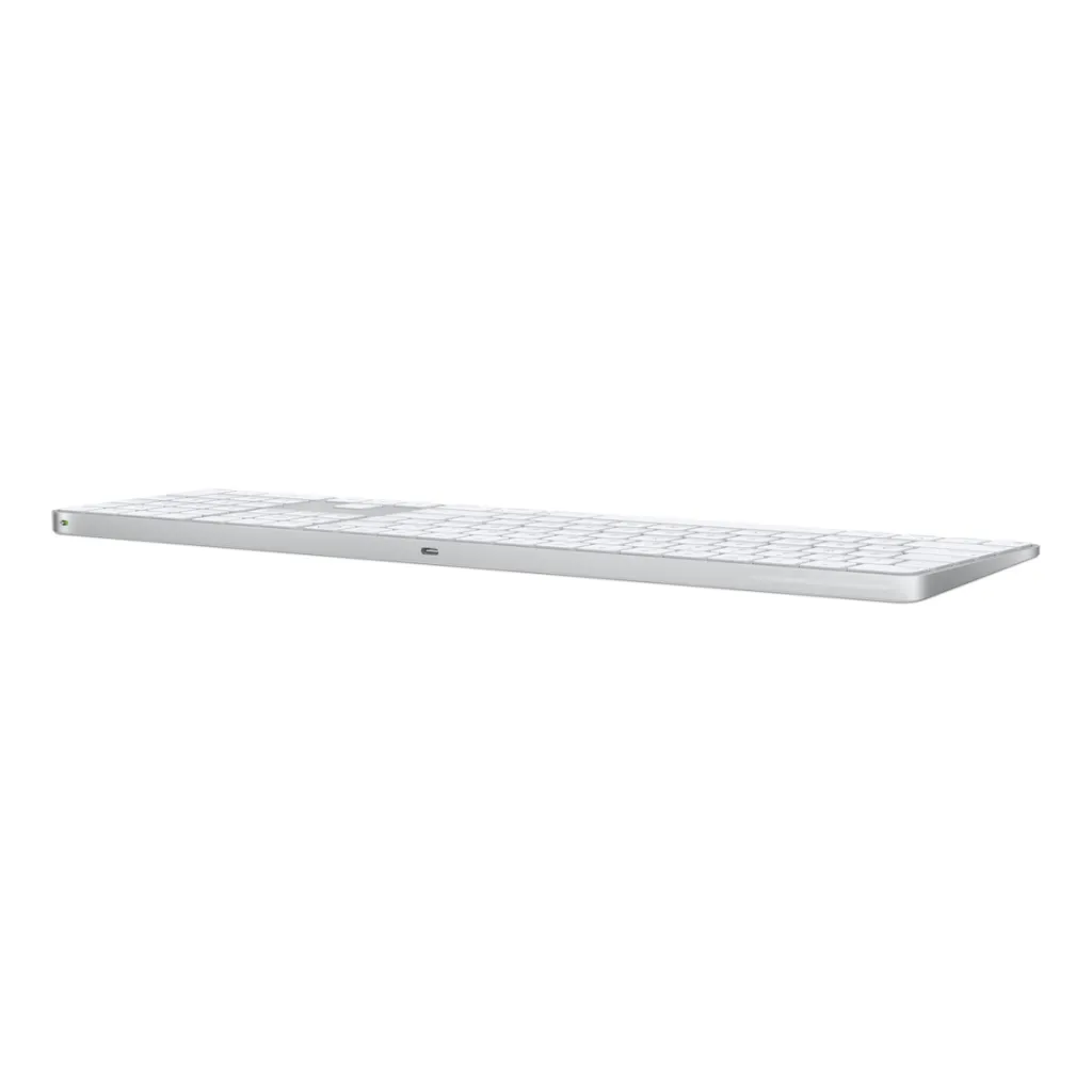 Apple Magic Keyboard (2024) with Touch ID and Numeric Keypad, International English, White Keys - 3