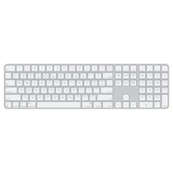 Apple Magic Keyboard (2024) with Touch ID and Numeric Keypad, International English, White Keys