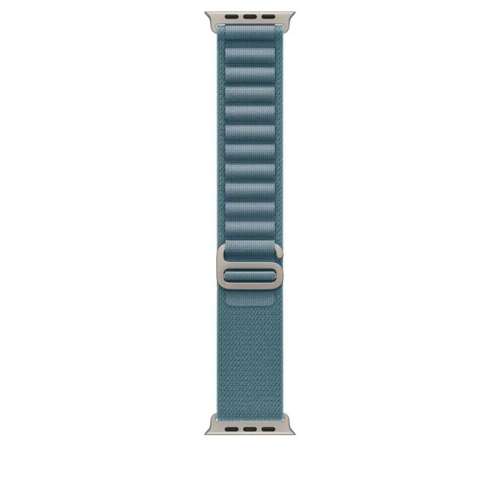 Apple Watch 49mm Loop, Light Blue Alpine Loop, Small, Natural Titanium Finish - 1