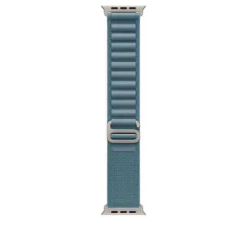 Apple Watch 49mm Loop, Light Blue Alpine Loop, Small, Natural Titanium Finish