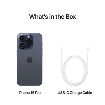 Apple iPhone 15 Pro, 128GB, Blue Titanium - 12