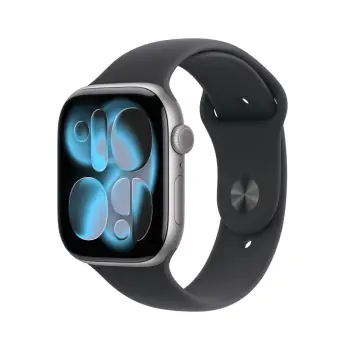 Apple Watch Series 11 GPS 46mm Space Grey Aluminium Case with Black Sport Band, S/M