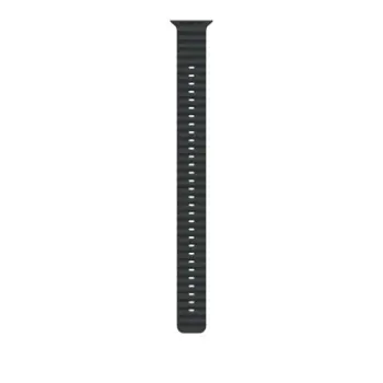 Apple Watch 49mm Band, Black Ocean Band Extension, Natural Titanium Finish