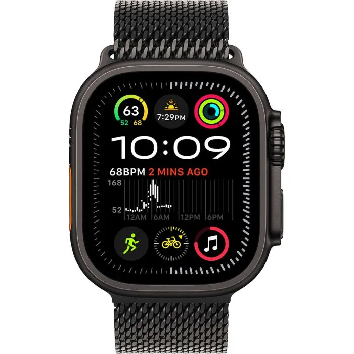 Apple Watch Ultra2 Cellular, 49mm, Black Titanium Case with Black Titanium Milanese Loop, M - 2