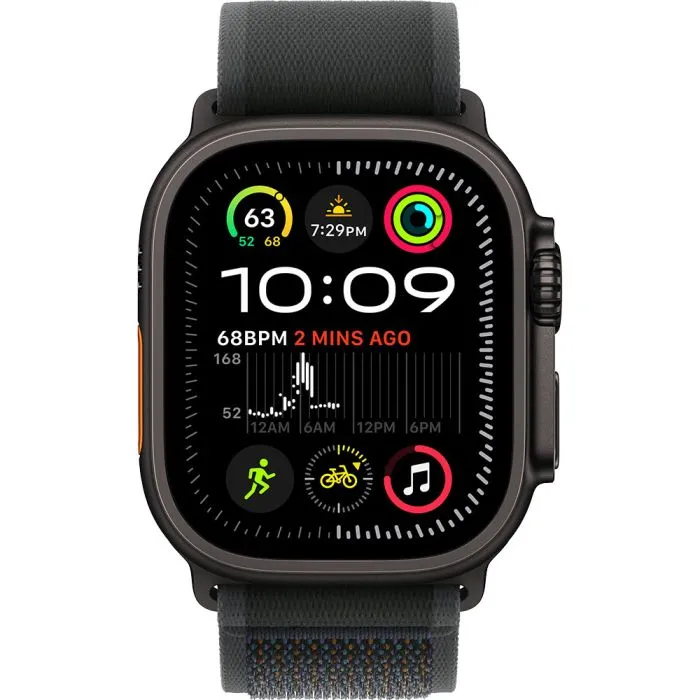Apple Watch Ultra2 Cellular, 49mm, Black Titanium Case with Black Trail Loop, S/M - 2