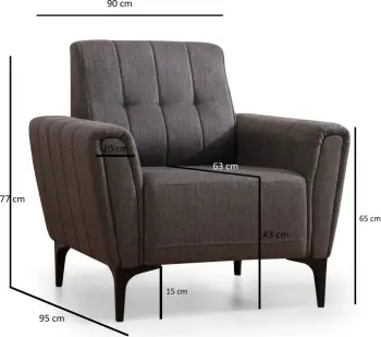 Karrige një vendëshe Atelier del Sofa, Hamlet, ngjyrë gri e errët