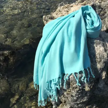 Peshqir plazhi Fouta, ngjyrë mente, Mijölnir, Taslanmis, 90x175cm