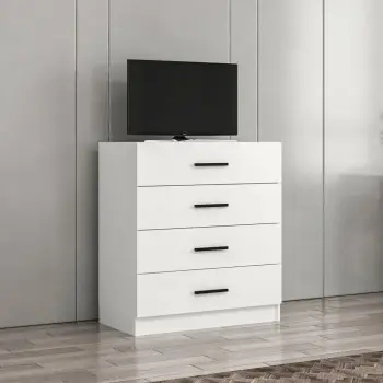 Komodinë për TV Grasyas, bardhë