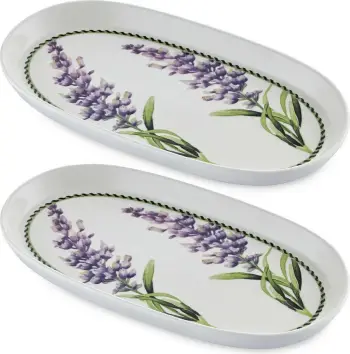Set pjatash servirëse (2 copë), Hermia, ngjyrë lejla, PRC0011