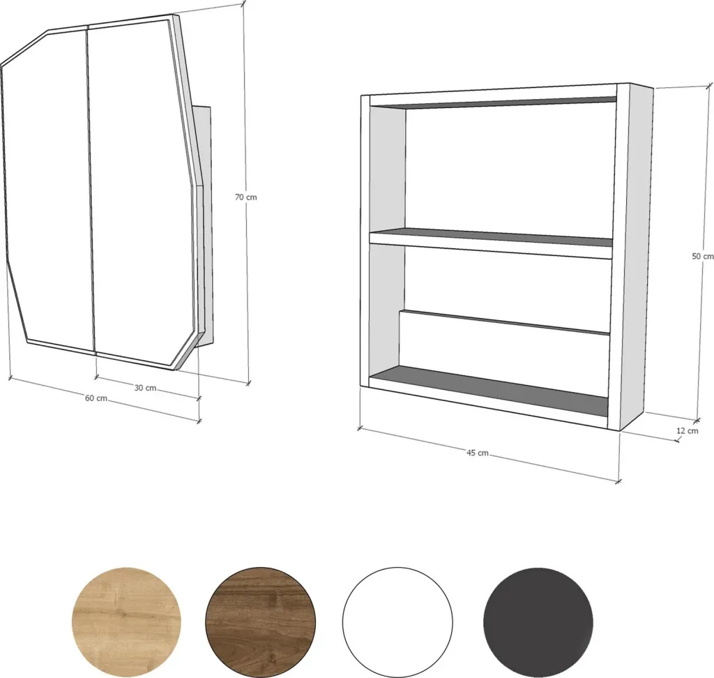 Dollap Banjoje Quartz Cabinet, zezë - 1