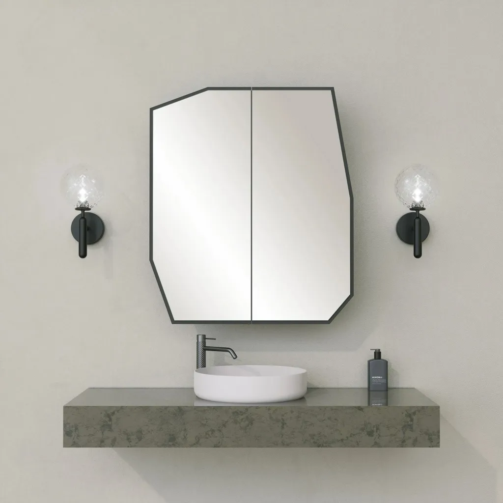 Dollap Banjoje Quartz Cabinet, zezë - 2