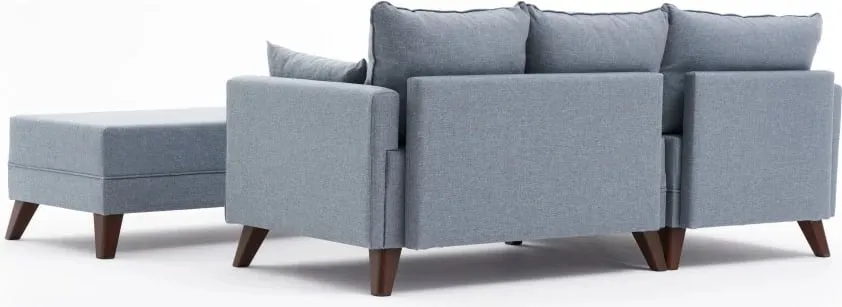 Kënd-sofë krevati Bella Soft Mini, kënd i djathtë, ngjyrë kaltër - 8