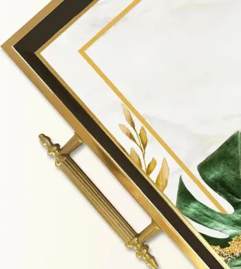 Tabaka xhami elegante, shumëngjyrëshe, Aberto Design, TPA9916, 50x29x3.5cm