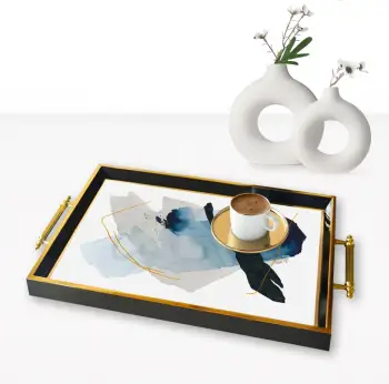Tabaka dekorative prej qelqi, shumëngjyrëshe, Aberto Design, TPA9879