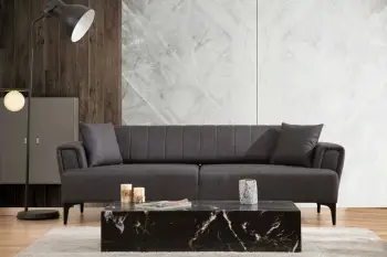Divan-krevat 3 vende, Atelier del Sofa, Zven, ngjyrë gri e errët