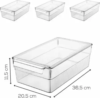 Set organizues frigoriferi (3 copë), Hermia, CLRORG05-3, transparent