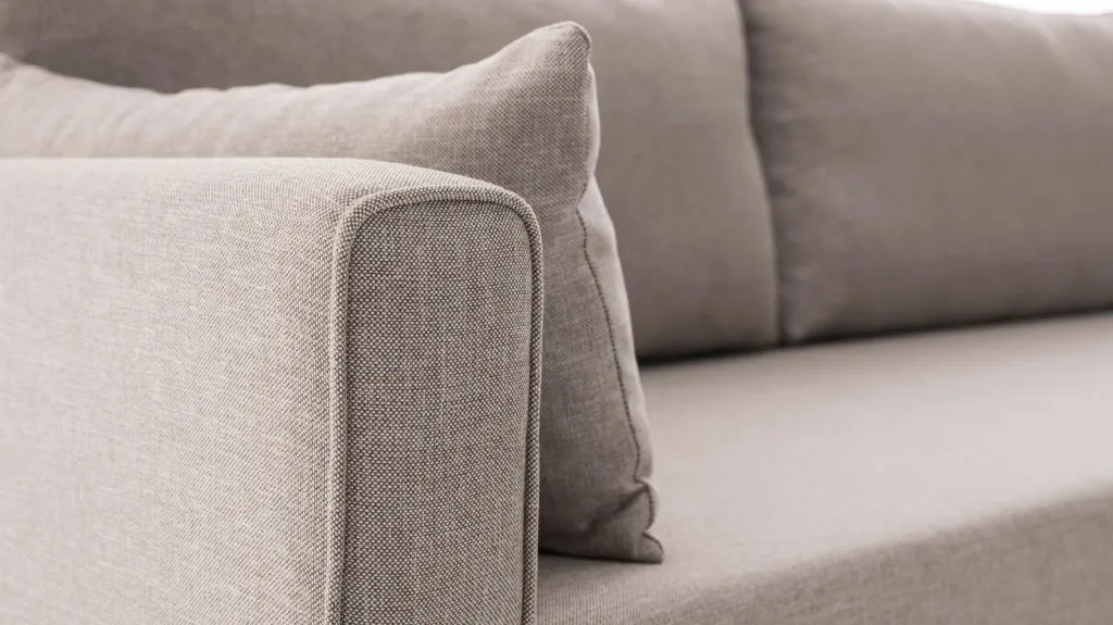Këndsofa Bella, kënd i djathtë, ngjyrë krem - 6
