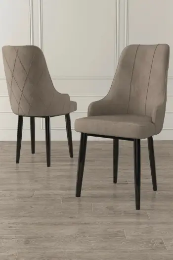 Set karrigesh (4 copë), Hanah Home, Trex, kapuçino, kafe