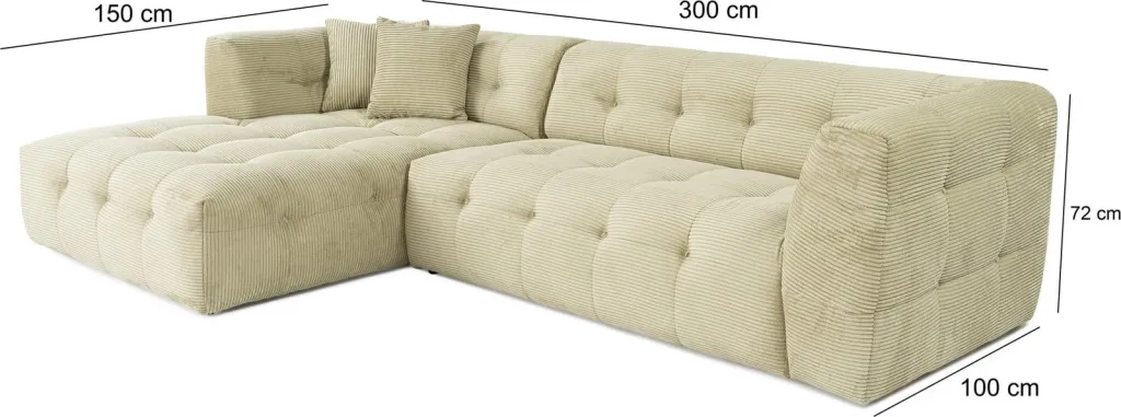 Këndare Atelier del Sofa, Cady këndore majtas, ngjyrë e gjelbër - 1