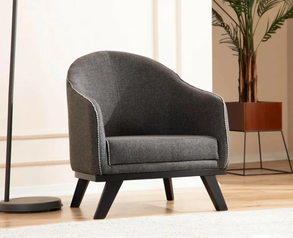 Karrige krahu Atelier del Sofa, Santo, ngjyrë antracit - 1