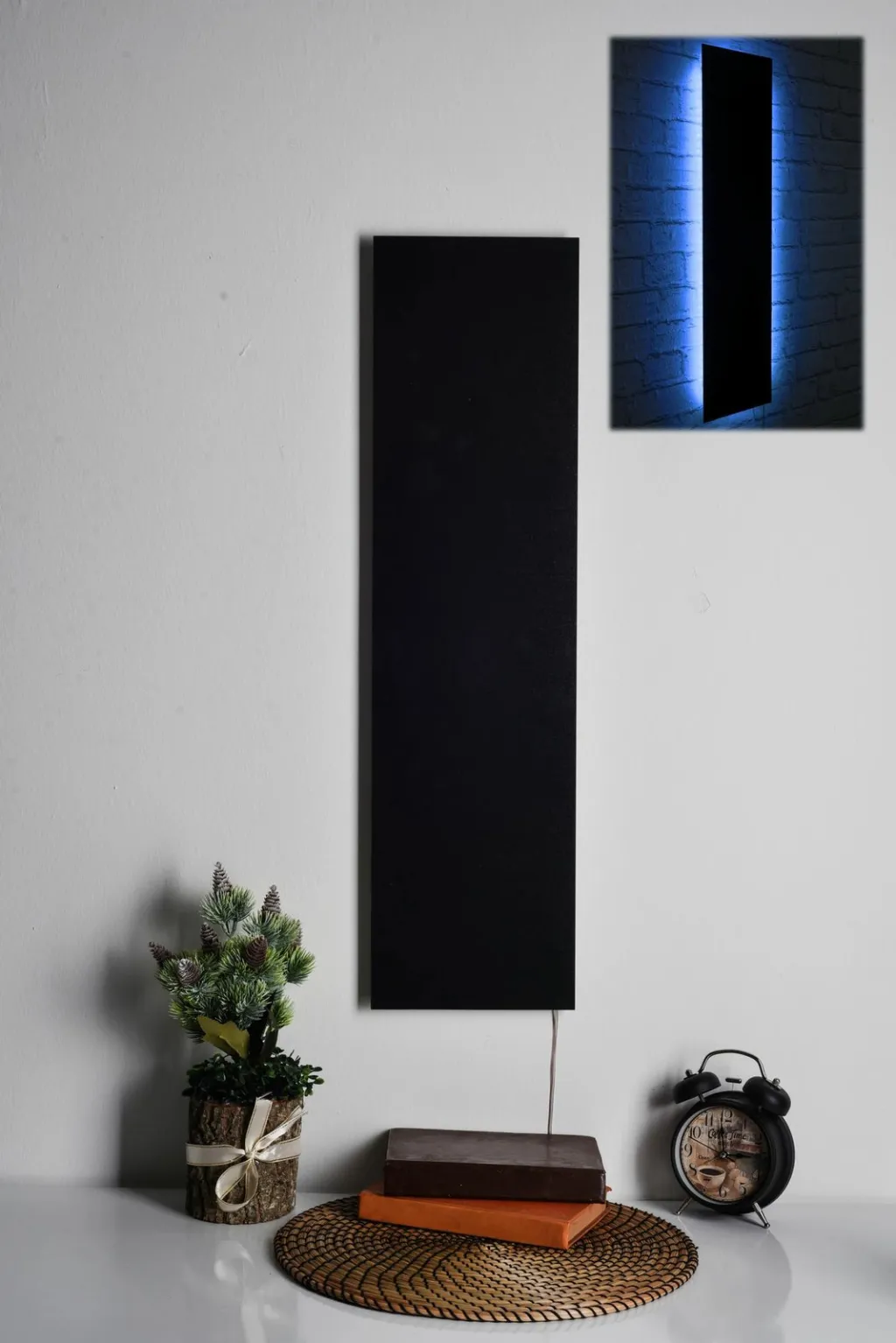 Dritë dekorative LED, drejtkëndëshe, ngjyrë kaltër - 2