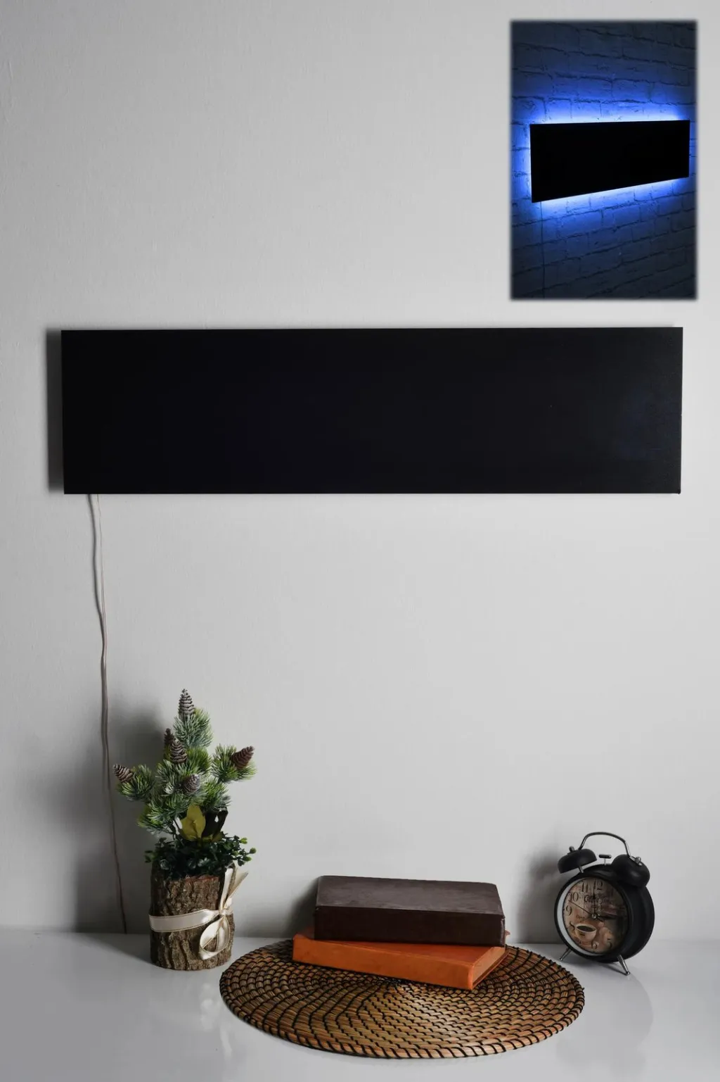 Dritë dekorative LED, drejtkëndëshe, ngjyrë kaltër - 3
