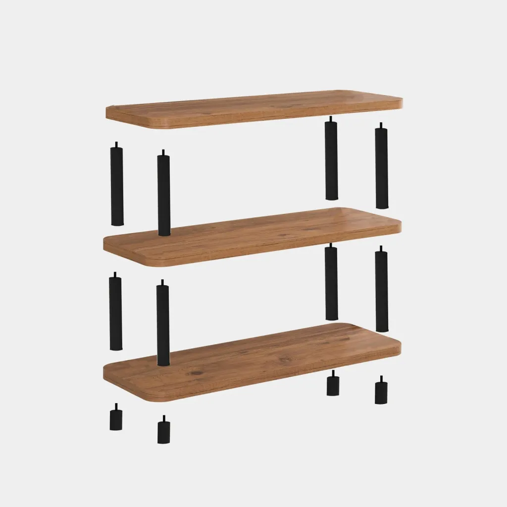 Raft librash Hanah Home, Cosmo Fix, ngjyrë Atlantic Pine dhe e zezë - 4