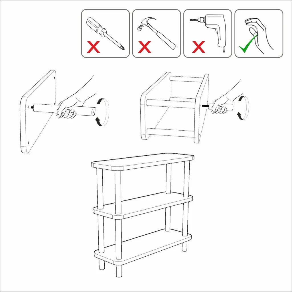 Raft librash Hanah Home, Cosmo Fix, ngjyrë Atlantic Pine dhe e zezë - 5