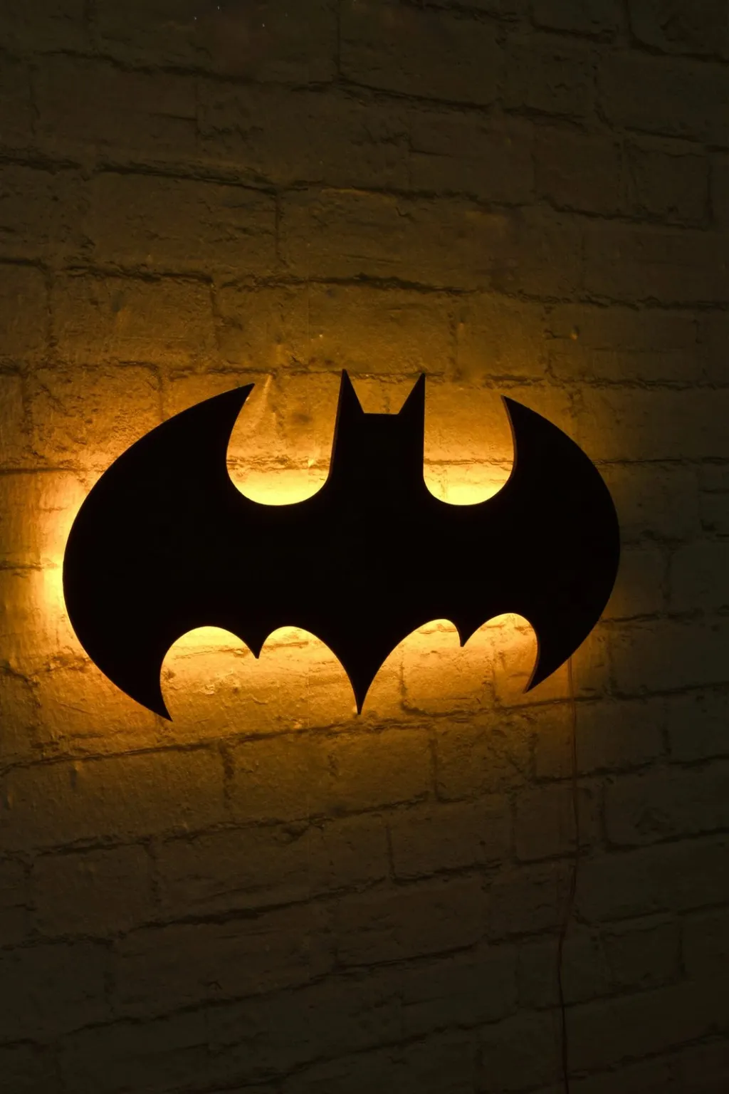 Dritë dekorative LED Batman, ngjyrë e verdhë, 50x25cm - 3