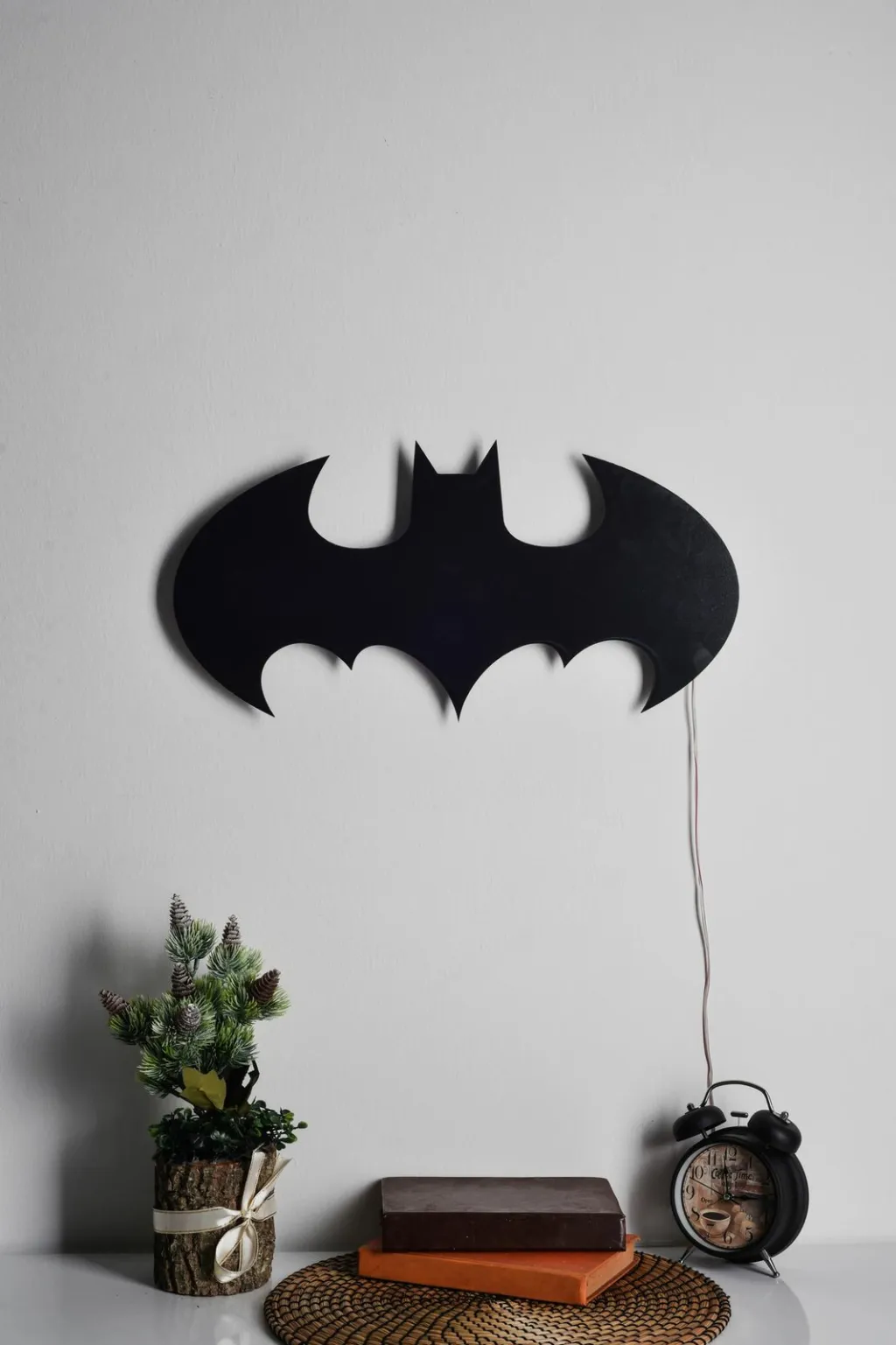 Dritë dekorative LED Batman, ngjyrë e verdhë, 50x25cm - 5