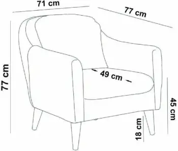 Karrige krahu, ngjyrë kaltër e errët, Atelier del Sofa, Soli Berjer