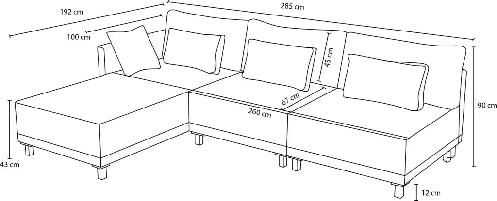Kënd divan-krevat Atelier del Sofa, kënd i djathtë, bezhë - 7