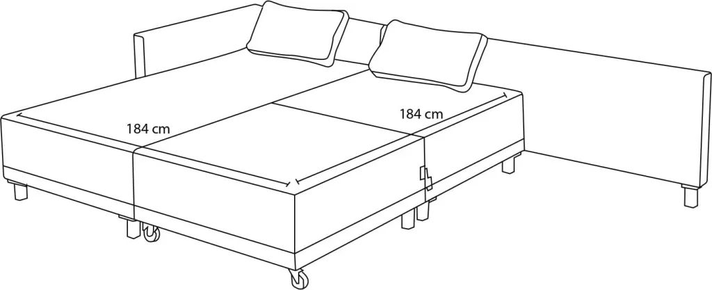 Kënd divan-krevat Atelier del Sofa, kënd i djathtë, bezhë - 8