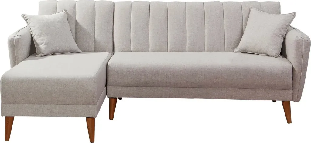 Kënd-sofë krevati Atelier del Sofa, Aydam majtas, krem - 4