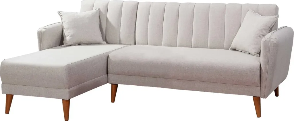 Kënd-sofë krevati Atelier del Sofa, Aydam majtas, krem - 5