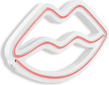 Dritë dekorative LED plastike, formë buzësh, ngjyrë rozë