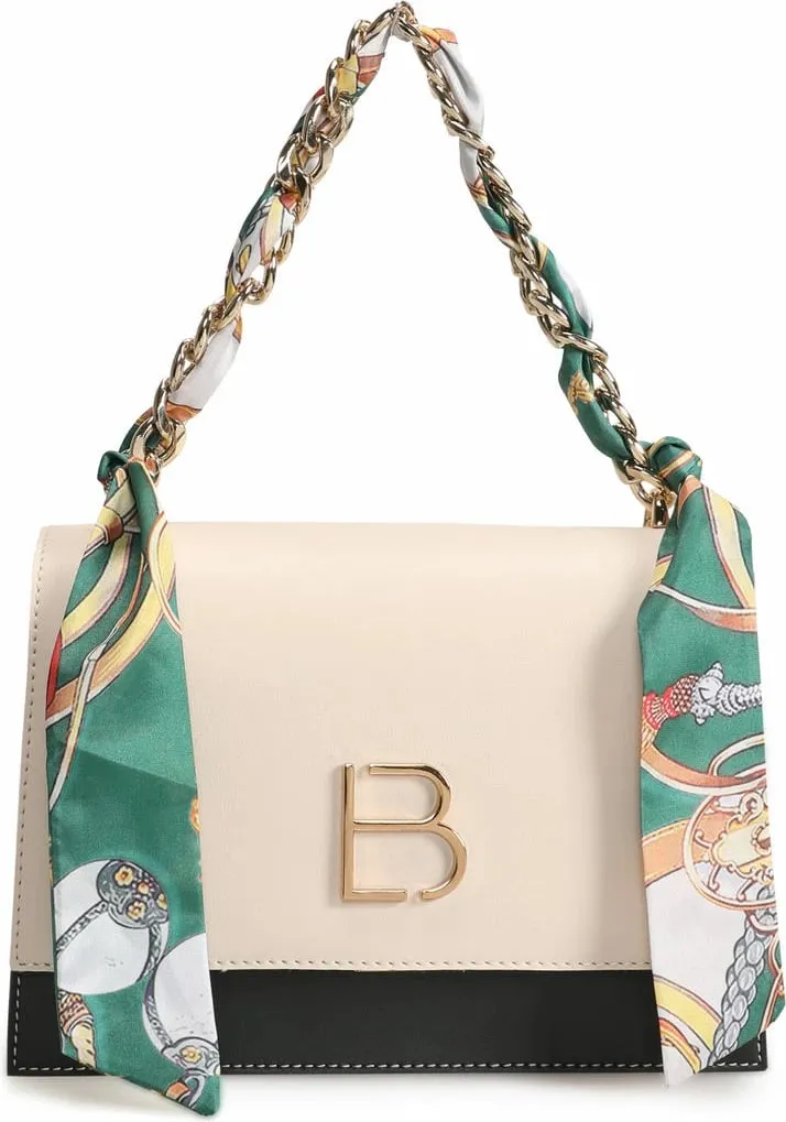 Çantë crossbody Lucky Bees, krem dhe e gjelbër e errët, 918 - 3