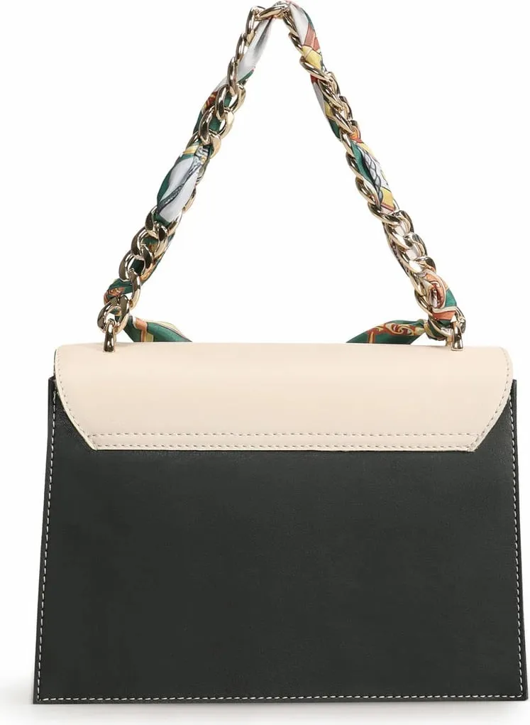 Çantë crossbody Lucky Bees, krem dhe e gjelbër e errët, 918 - 4