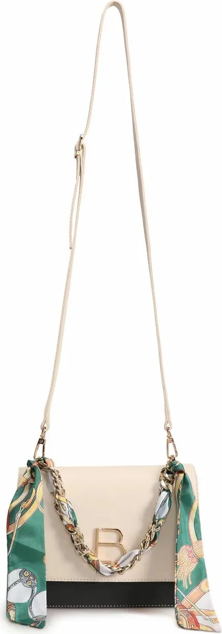 Çantë crossbody Lucky Bees, krem dhe e gjelbër e errët, 918 - 6
