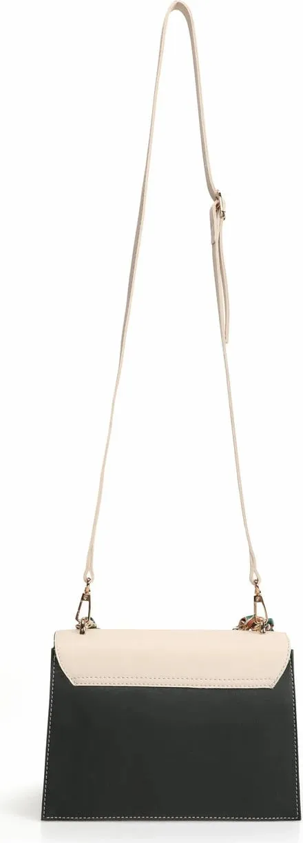 Çantë crossbody Lucky Bees, krem dhe e gjelbër e errët, 918 - 7