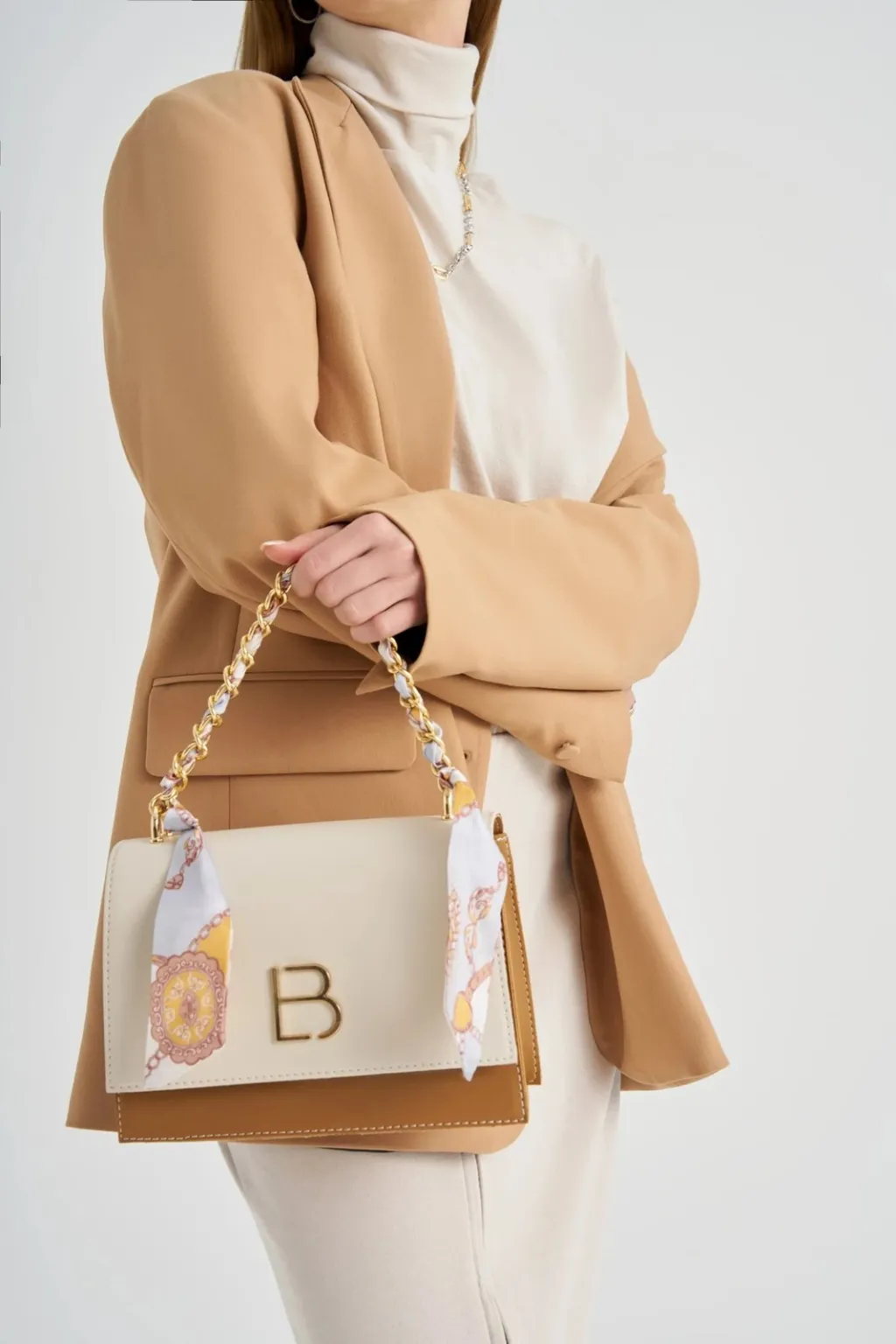 Çantë crossbody Lucky Bees, krem, kafe e hapur, 918 - 12
